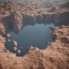 3d of the alien planet landscape