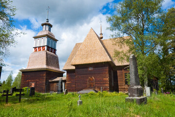 Old wooden church in Pet&auml;j&auml;vesi, Finland