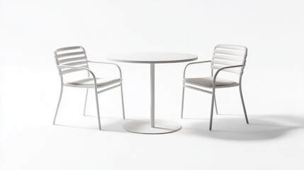 Modern white dining set