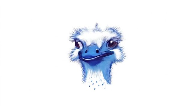 Ostrich head illustration