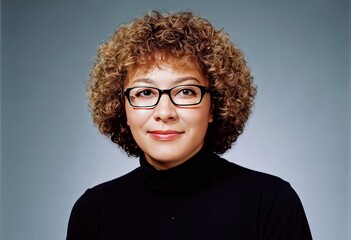 young african american woman wearing turtleneck sweater and glasses over white isolated background with happy face smiling cool confident at the camera. person teeth