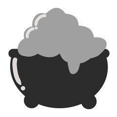 Cauldron with Potion Bubbling Illustration