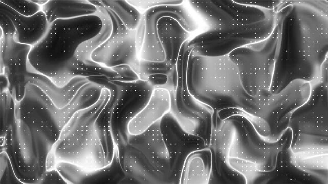 Abstract digital artwork with dots and flowing lines. Suitable for modern design projects, technology themes, and futuristic concepts.
