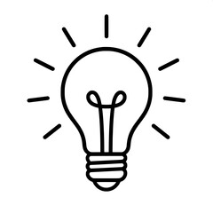 Minimal Light Bulb Icon