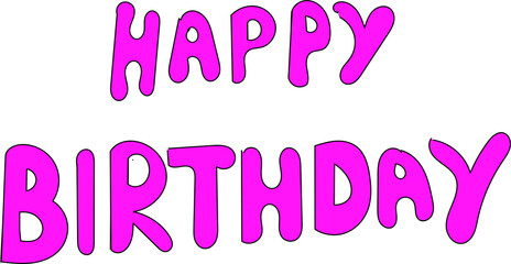 Happy Birthday Doodle Art PNG | Fun Hand Drawn Birthday Greeting Illustration