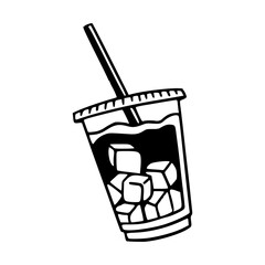 cold brew coffee in plastic cup