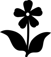 Flower Silhouette Vector | Floral Shape Design | Botanical Clipart