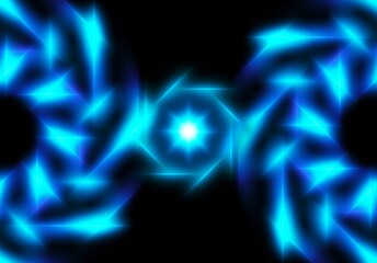 abstract geometric neon light lines art Vibrant neon spiral design with glowing purple, pink, and yellow rays. Perfect for futuristic backgrounds, posters, or digital art