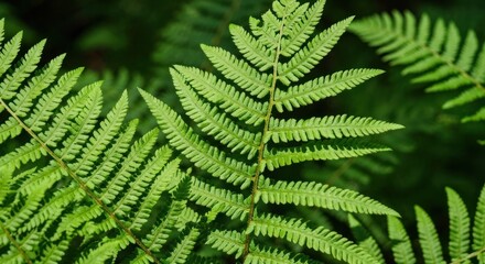 Close-up of lush fern fronds