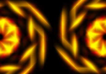 abstract geometric neon light lines art Vibrant neon spiral design with glowing purple, pink, and yellow rays. Perfect for futuristic backgrounds, posters, or digital art