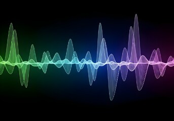 colorful digital sound wave spectrum