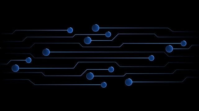 Digital interconnectedness takes center stage in a design, symbolizing a complex network of data transmission within a futuristic landscape.