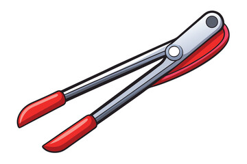 Colorful Illustration of Groove Joint Pliers A Versatile Tool for Gripping and Turning Objects With Ribbed Handles