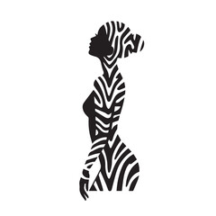 Zebra Women Abstract Portrait