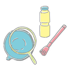 しゃぼん玉の道具のイラスト