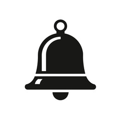 Illustration of a bell on transparent background silhouette