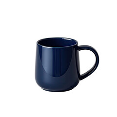 Stylish Navy Blue Coffee Mug Isolated on White Background, Generative AI