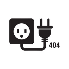Black and White Electric Socket