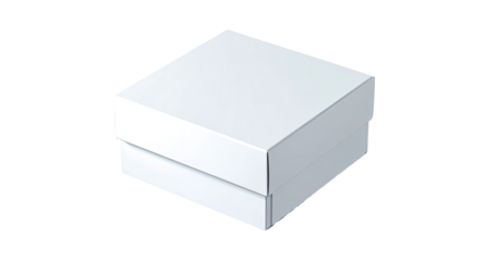 Blank white square gift box