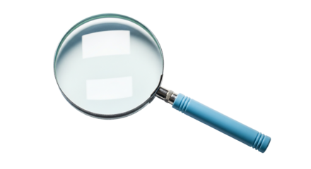 The thrill of exploration A magnifying glass reveals unseen worlds and details on a journey of on transparent background