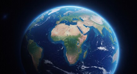 Fototapeta premium Earth from space, detailed view of continents