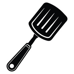 Sleek Silhouette of a Kitchen Spatula Utensil for Cooking and Food Preparation