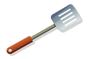 Sleek Silhouette of a Kitchen Spatula Utensil for Cooking and Food Preparation
