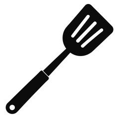 Sleek Silhouette of a Kitchen Spatula Utensil for Cooking and Food Preparation