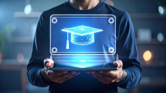 Digital graduation cap tablet display