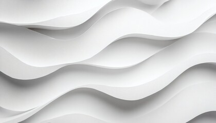 Obraz premium The illustration shows layered white waves creating an abstract background design, ideal for various applications.