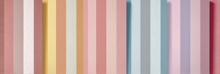 Colorful Stacked Wooden Planks Arranged Vertically Create a Vibrant Background in Pastel Shades Highlighting Craftsmanship and Design