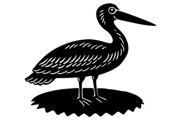 pelican-silhouette vector design 