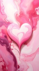 Pink heart on abstract background