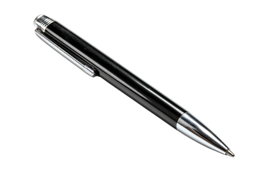 Sleek black ballpoint pen