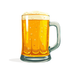 Minimal 2D flat vector of a Beer, icon-style illustration on a white background