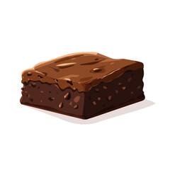 Minimal 2D flat vector of a Brownie, icon-style illustration on a white background