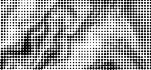 Monochromatic image showcases a textured backdrop of black circles against a white background, creating a unique pattern with varying density and circular shapes in this abstract design