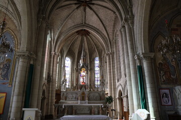 L'église Saint Nicolas, ville de Saumur, département du Maine et Loire, France
