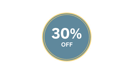 Fototapeta premium Attractive thirty percent off promotion badge ideal for sales and marketing campaigns