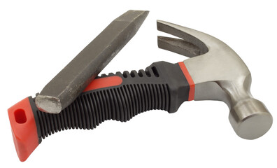 hammer and an old chisel