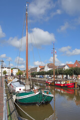 Old Harbor in Weener,Leer District,East Frisia,lower Saxony,Germany