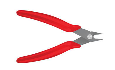 Wire cut pliers. vector illustration