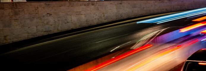 Moving traffic light trails  © Evgeniya