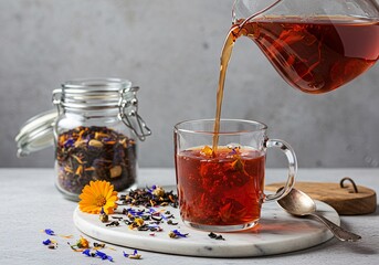 Aromatic Floral Tea Pour