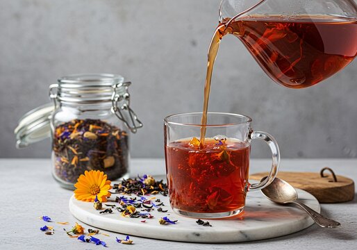Aromatic Floral Tea Pour