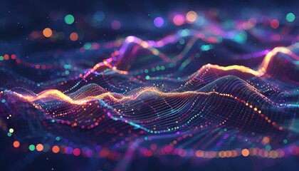 digital data and science technology. 3d