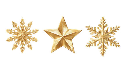 Obraz premium Golden star isolated on transparent background
