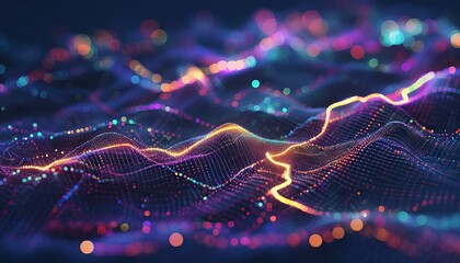 abstract wave particles background