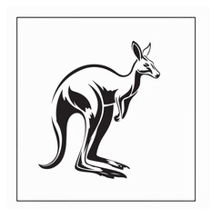 kangaroo logo vector