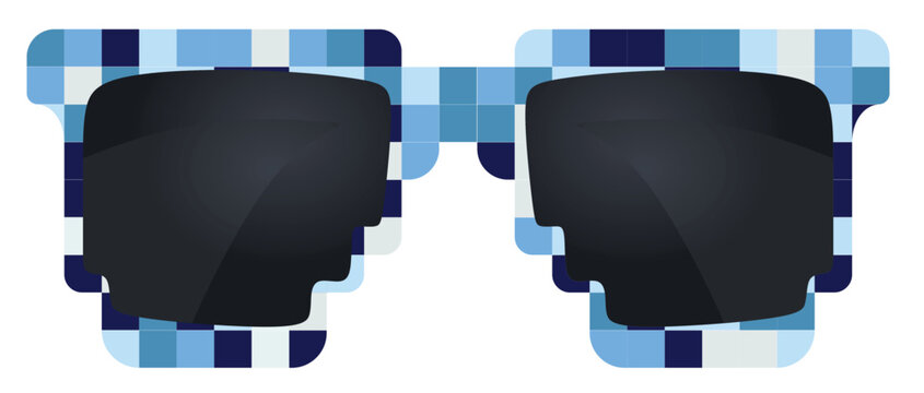 Blue hipster glasses. vector illustration